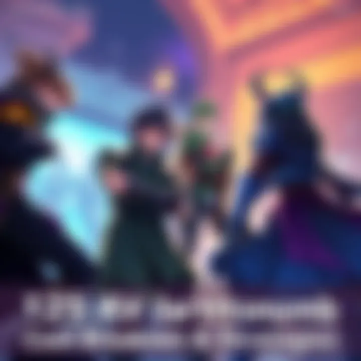 125 AV Plight Irontomb Characters Characters Saber, Gil, Robin, and Huohuo strategizing in a gaming environment