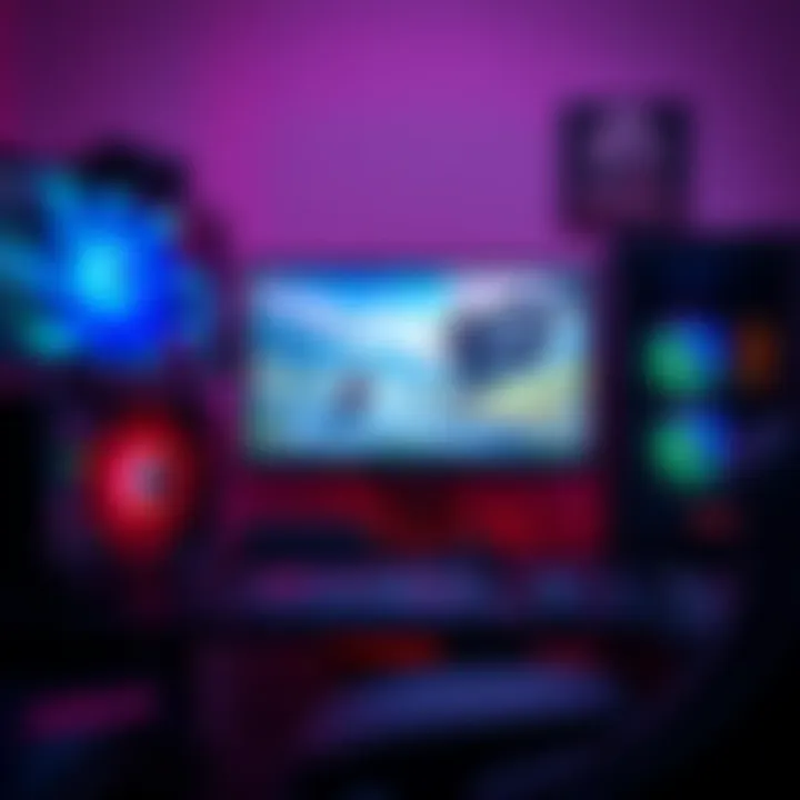 A high-performance PC setup with ASRock GPU and AMD CPU, displaying a gaming screen at 1440p resolution