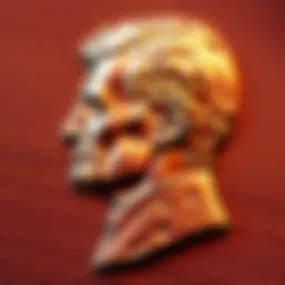 Close-up of a 1955 Lincoln cent Detailed view of a 1955 Lincoln penny showing potential double die features