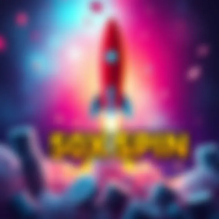 50X SPIN Launch Illustration of a rocket launching with a vibrant background, symbolizing the rise of 50X SPIN ahead of the Boost Event.
