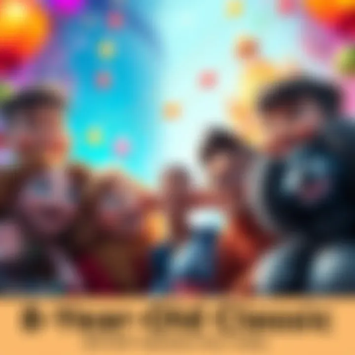 8-Year-Old Classic A colorful scene featuring characters from a beloved 8-year-old classic, showcasing their joyful expressions and playful interactions.