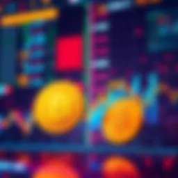 A graphic showing a stock chart with AI symbols rising and a Bitcoin symbol declining, representing investor interest shift.