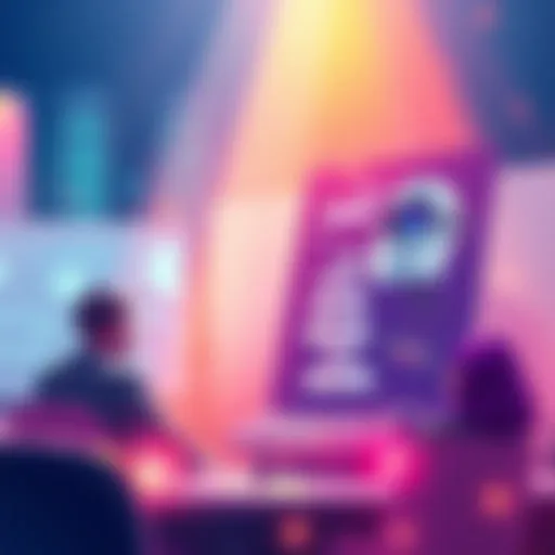 Illustration of an AI interface improving communication in a Telegram chat group with clear messages and vibrant engagement.