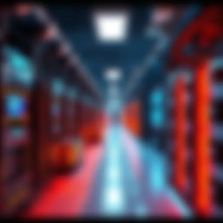 A well-organized XMR mining farm with rigs and equipment in Austin, showcasing efficient layouts and electric management.