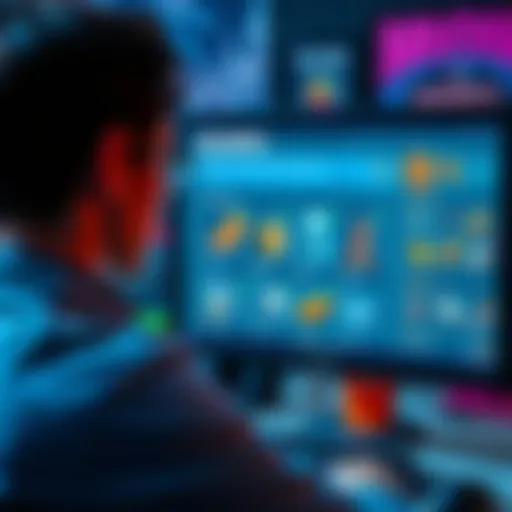 A person looking at a computer screen showing a marketplace with DC NFTs, illustrating issues with access.