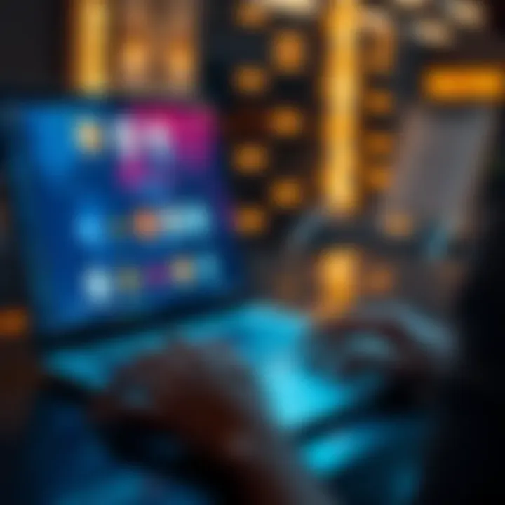 A person using a laptop to access different cryptocurrency wallets with a 24 seed phrase, showing multiple wallet logos on the screen.