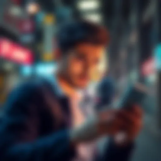 A person looking worried while checking their phone, representing account closure issues due to card top-up disputes.