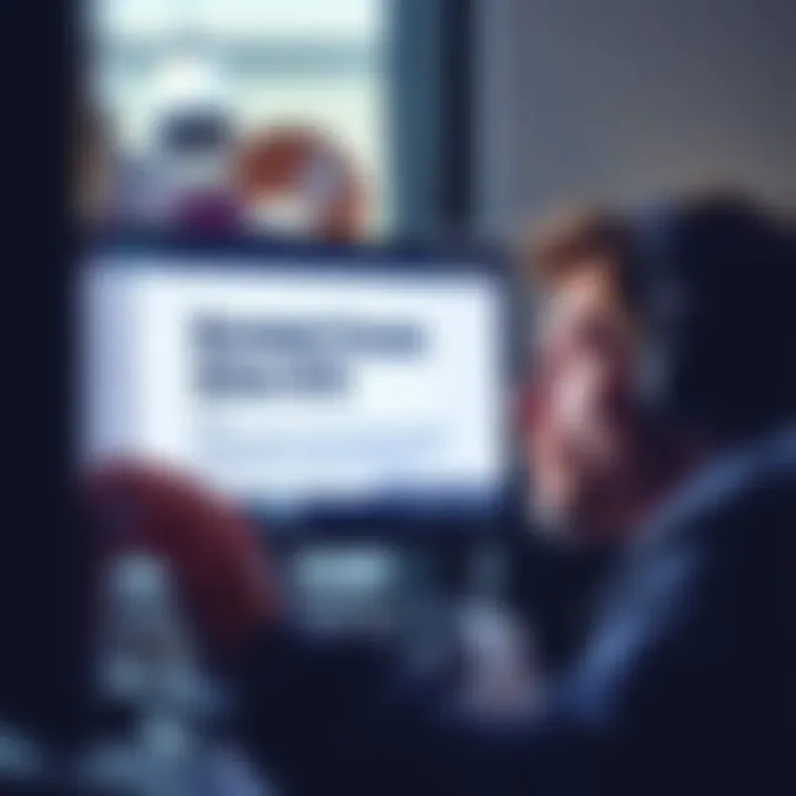 A frustrated person looking at their computer screen with a frozen account message, showing confusion and concern.