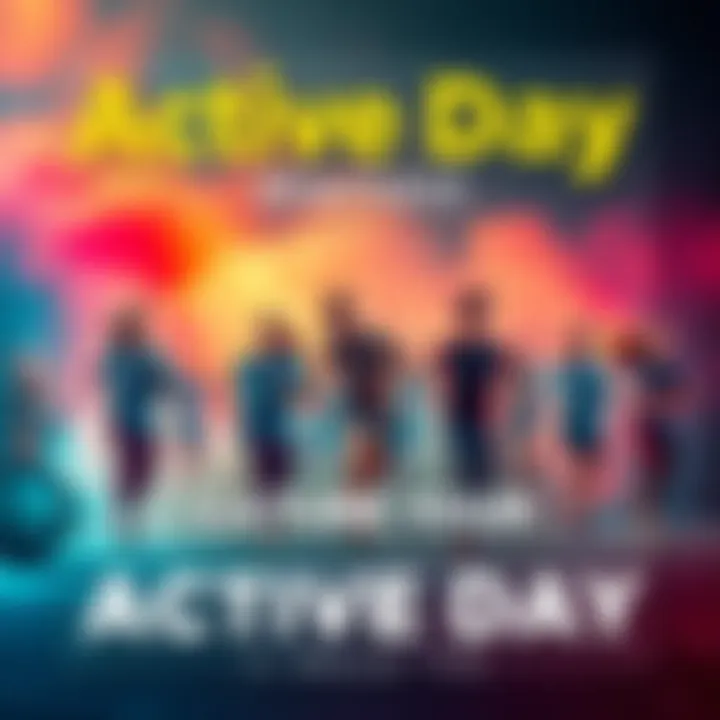 Participants engaging in various physical activities for the Capture Your Active Day Contest