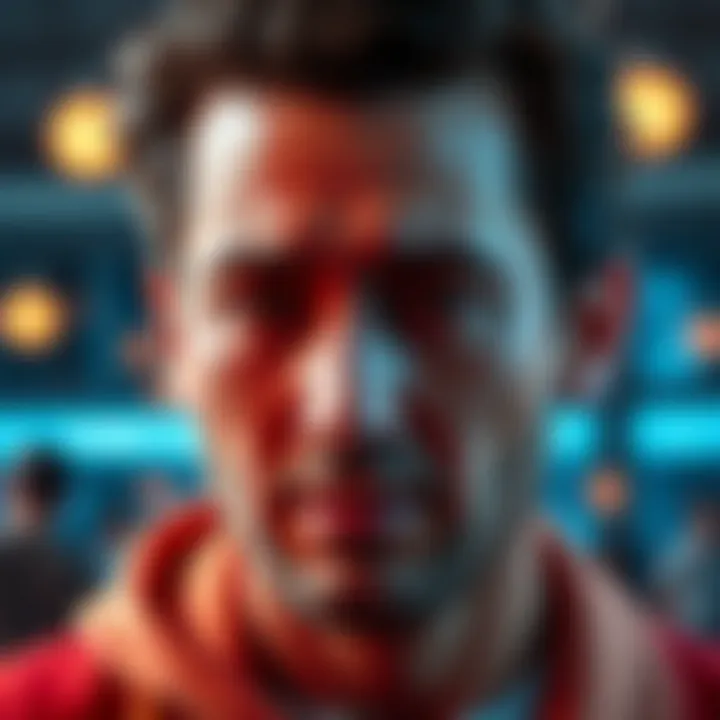 Close-up of the actor featured in FACTOR advertisements for Spoon, showcasing their expression while promoting the brand.