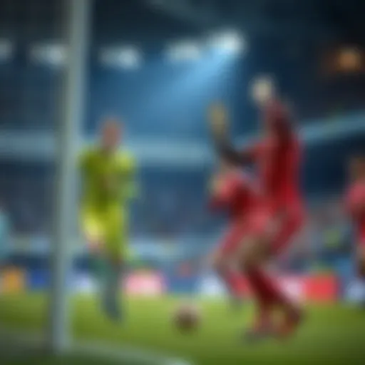 A group of budget-friendly goalkeepers in action during a soccer match, showcasing their skills and potential for Eredivisie teams.