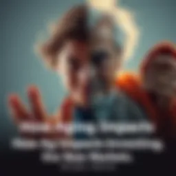 A split image showing a young person investing boldly on one side and an older person reviewing financial plans cautiously on the other side.