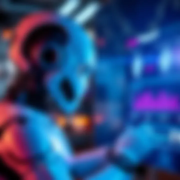 AI agent securing payment transaction A robotic AI agent monitors a digital screen displaying payment data, ensuring secure transactions and preventing fraud.