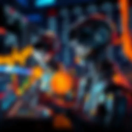 A graphic showing AI agents analyzing finance data with cryptocurrency symbols, illustrating their role in trading and asset management.