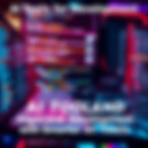 A graphic showing AI tools being used in Algorand software development with code snippets and a digital interface