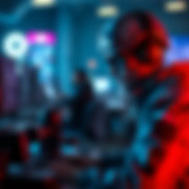 An AI engineer ready to participate in online hackathons, showcasing coding skills and teamwork