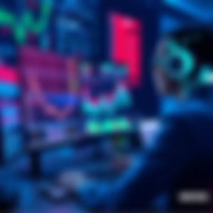 A person using AI software to analyze economic data on a computer screen, highlighting profit opportunities in transactions.