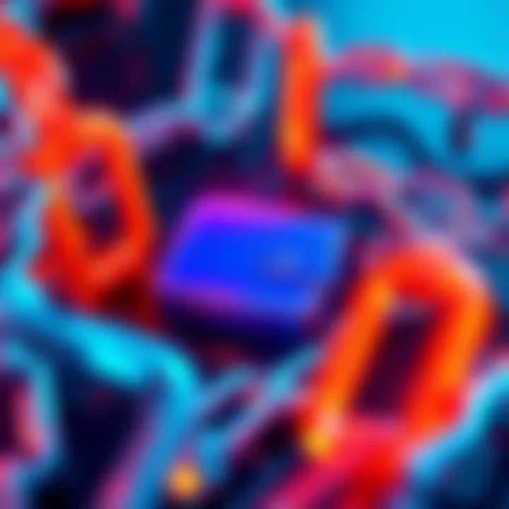 A wallet symbol surrounded by interconnected chains representing active participation in airdrop farming