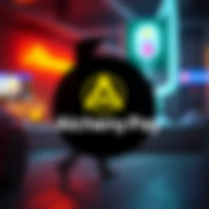 Alchemy Pay logo with a Delaware state outline and a money transmitter license symbol