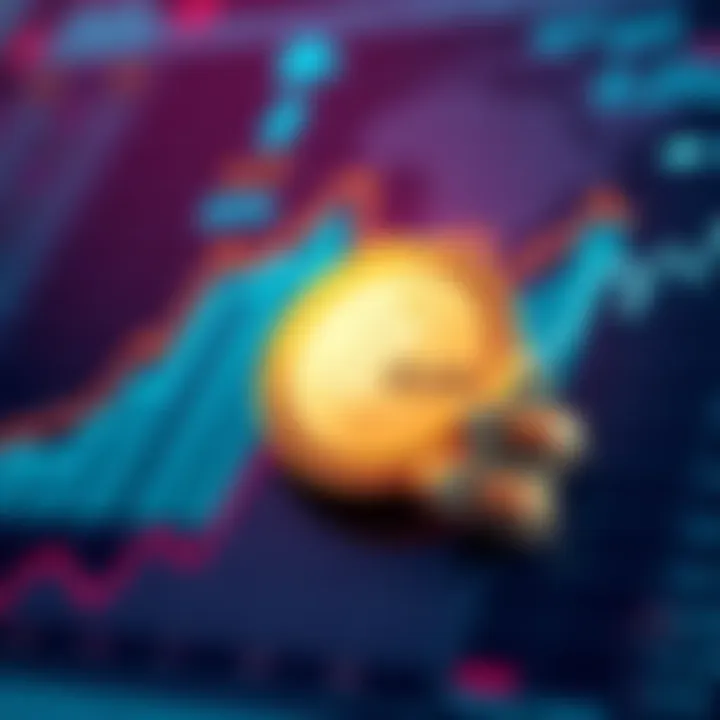 Visualization of ALGO token alongside financial growth charts, indicating potential incentives for holders