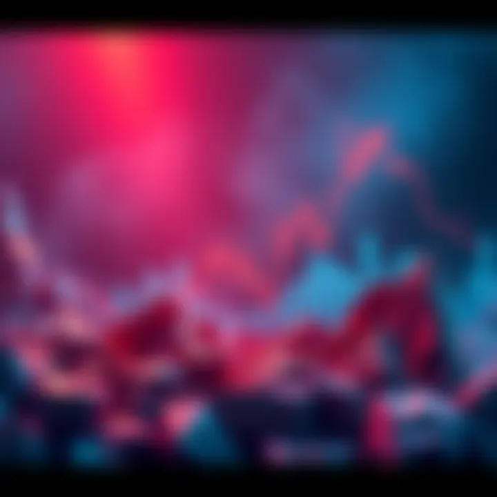 A graph showing the sharp decline in Algorand's value reaching an all-time low, with investors looking cautious and some still interested in buying, showcasing the market's mixed sentiment.