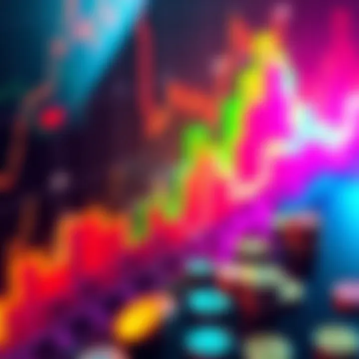 A vibrant graph showing an upward trend in altcoin prices with colorful tokens around it, symbolizing a potential new altcoin season.