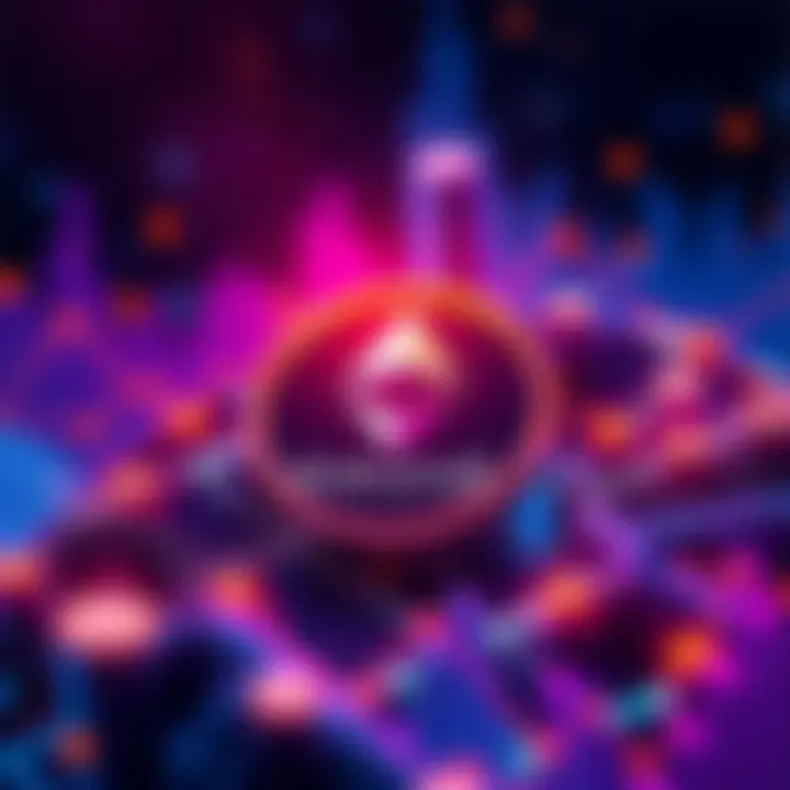 A graphic representing Amundi's $100 million tokenized fund on the Ethereum blockchain, featuring digital currency icons and a modern financial theme.