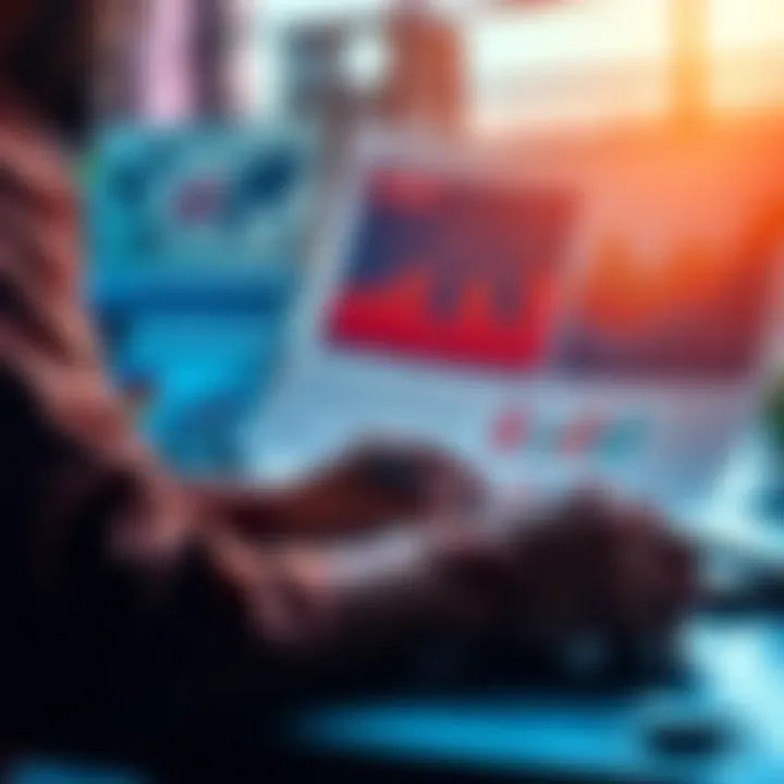 A person reviewing financial documents and charts for profit and loss analysis.