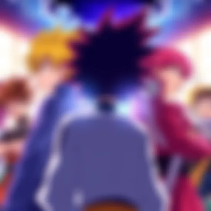 Anime Characters Overcoming Challenges A group of anime characters representing underdogs and hidden heroes, showcasing their growth and determination.
