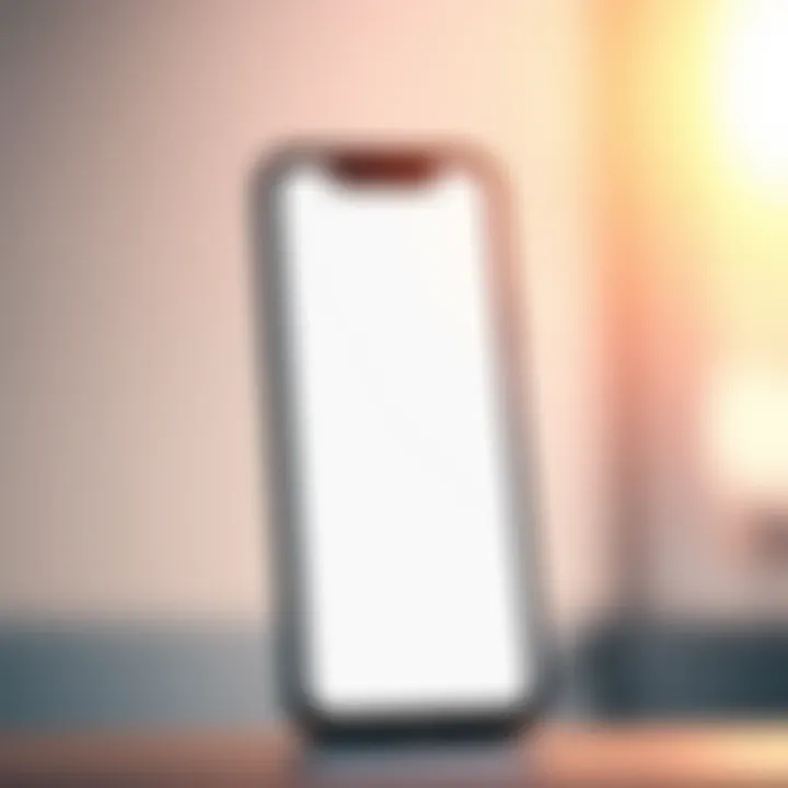 A smartphone screen displaying a white screen after attempting to log in using Facebook