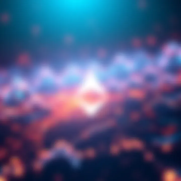 Graphic showing the Arbitrum logo with digital representations of transactions in the background, highlighting its role in Ethereum as a leading Layer-2 solution.