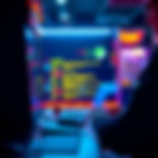 A person using a computer to disable restrictions for arcade games