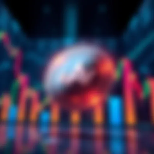 An illustration showing the $GOVY token symbol with financial charts in the background, representing innovation in T-Bills.