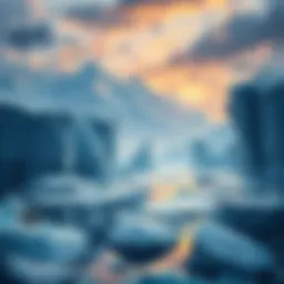 A collection of unique custom cards featuring arctic designs, showcasing icy landscapes and animals.