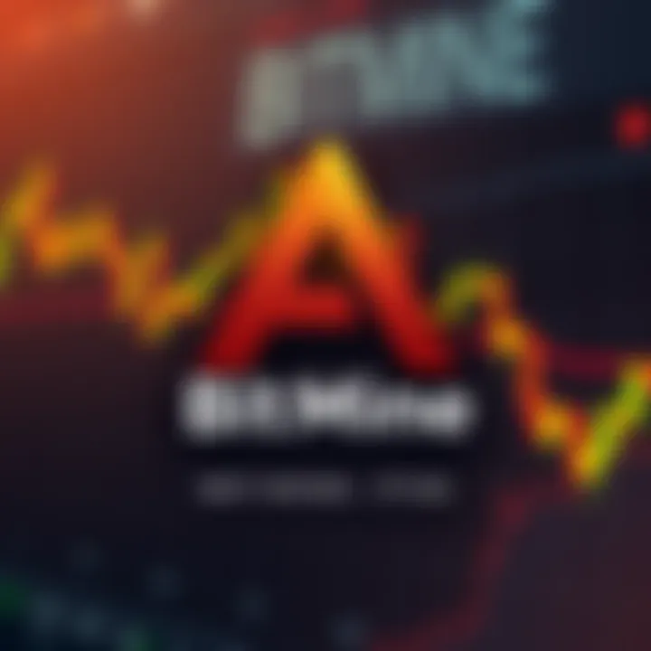 Ark Invest Purchases BitMine Shares Ark Invest's logo with a background of BitMine stock chart showing a decline, symbolizing the recent $9 million investment during a market drop
