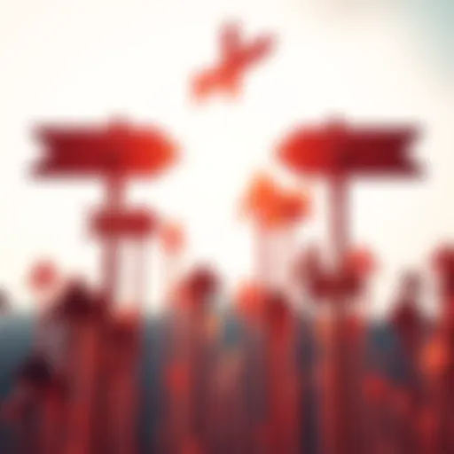 A variety of arrows pointing in different directions, symbolizing navigation and communication.