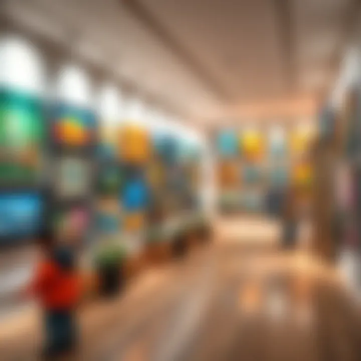 Various colorful artworks arranged for viewing without commentary, encouraging personal interpretation.