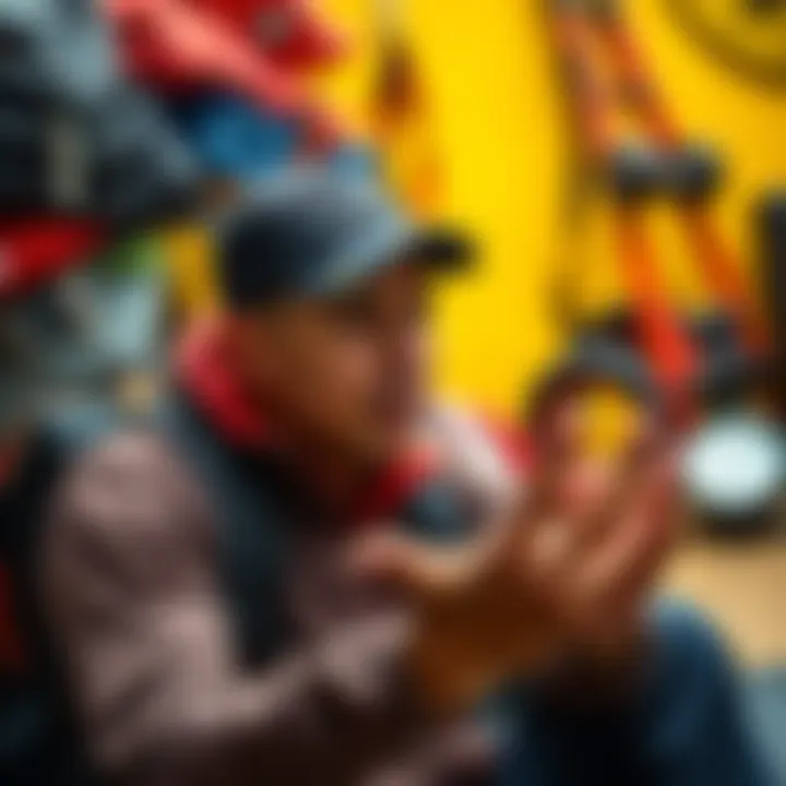 A hopeful candidate reviews their qualifications for an IHC position, surrounded by outdoor gear and fitness awards.