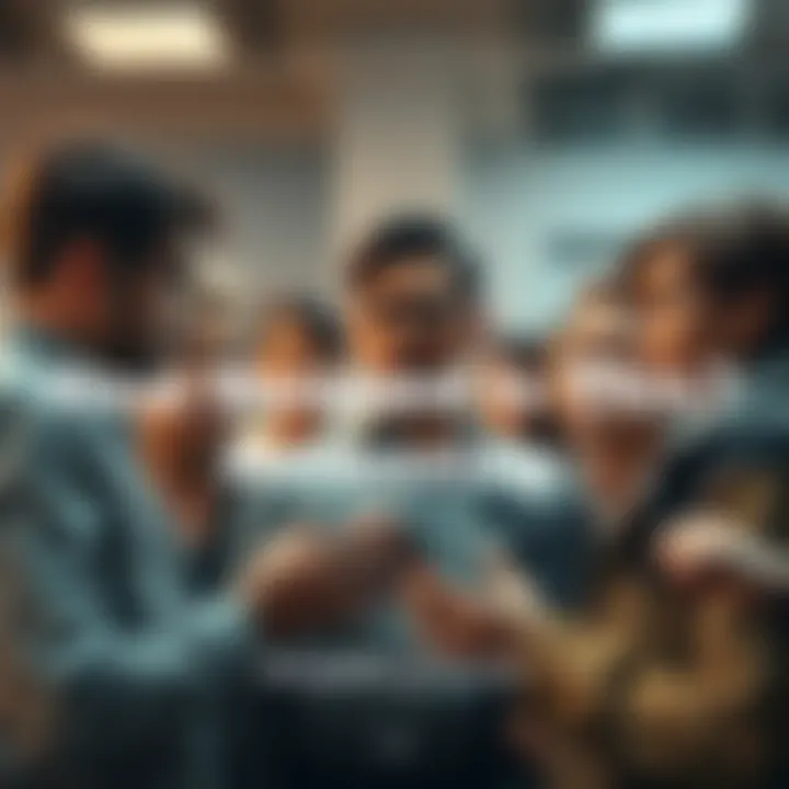 Group of people discussing a crisis with concerned expressions