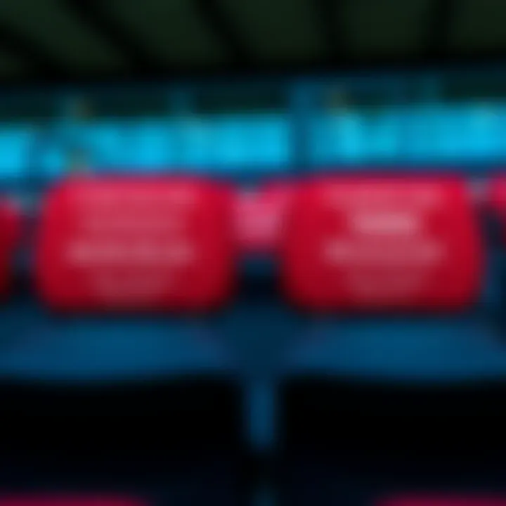 Headrests at Villa Park featuring personalized quotes from Aston Villa fans