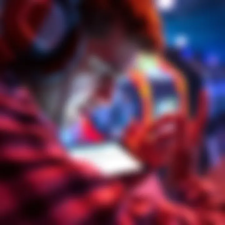 A frustrated person looking at a mobile device showing an error when trying to access Atlas Arcade.