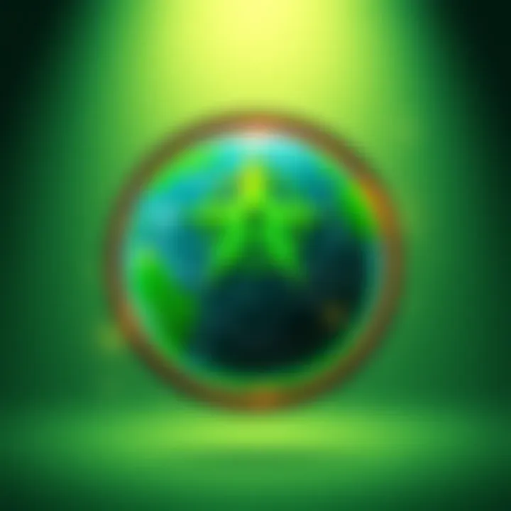 Atlas Earth logo with a globe and green elements, symbolizing innovation and resilience