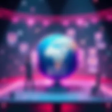 Atlas Earth social features concept Illustration of Atlas Earth showing friend lists and comment feeds on a virtual platform, highlighting social interaction among users