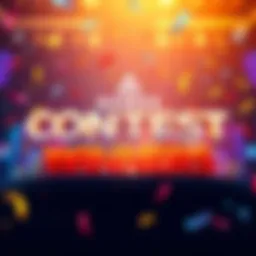 A celebratory graphic showcasing the winners of Atlas Games contests with confetti and prizes.