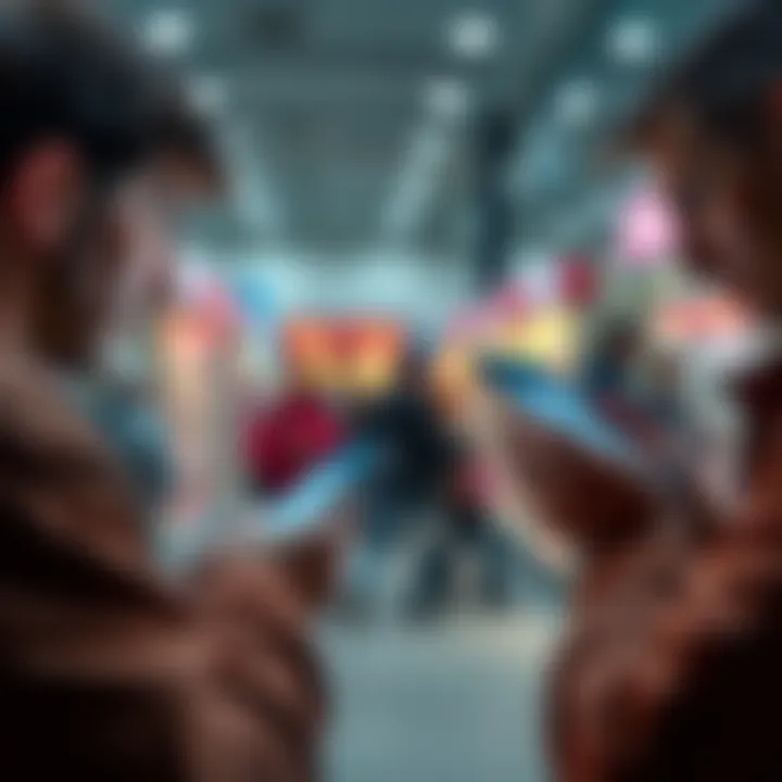 Frustrated UK users looking at their phones with the Atlas Shopping app open, showing error messages related to shopping missions.