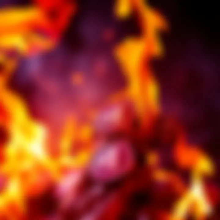 A fiery graphic representing the burning of $AURORA tokens, symbolizing reduced supply and economic strategy.