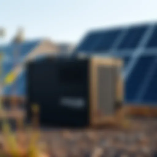 Avalon Mini 3 miner set up outdoors with solar panels, showcasing a solar-powered mining system