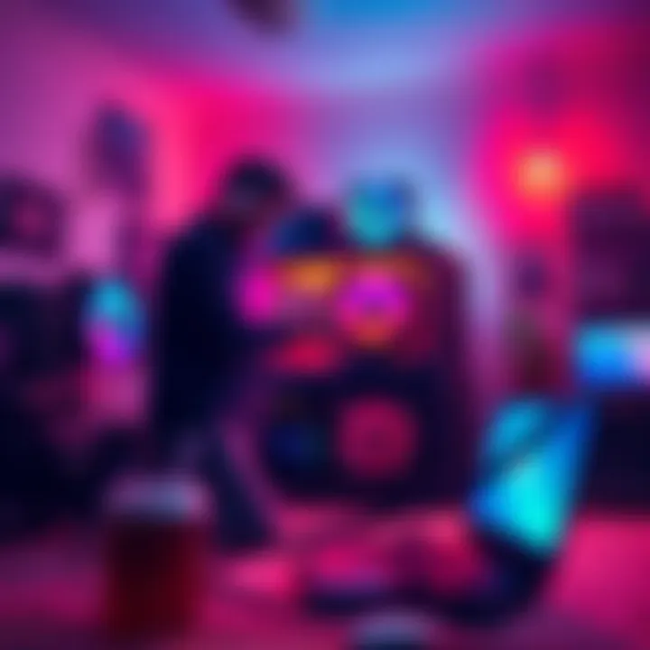 Avalon Q Home Mining Setup A person setting up an Avalon Q mining rig in a home environment with ventilation equipment visible