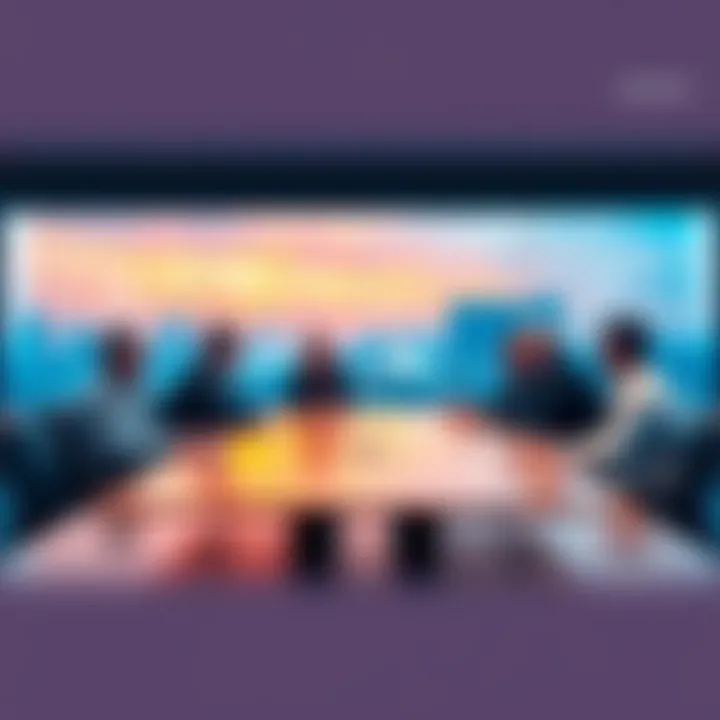 Group of aviation experts sitting at a conference table discussing Neuron's 4DSKY application