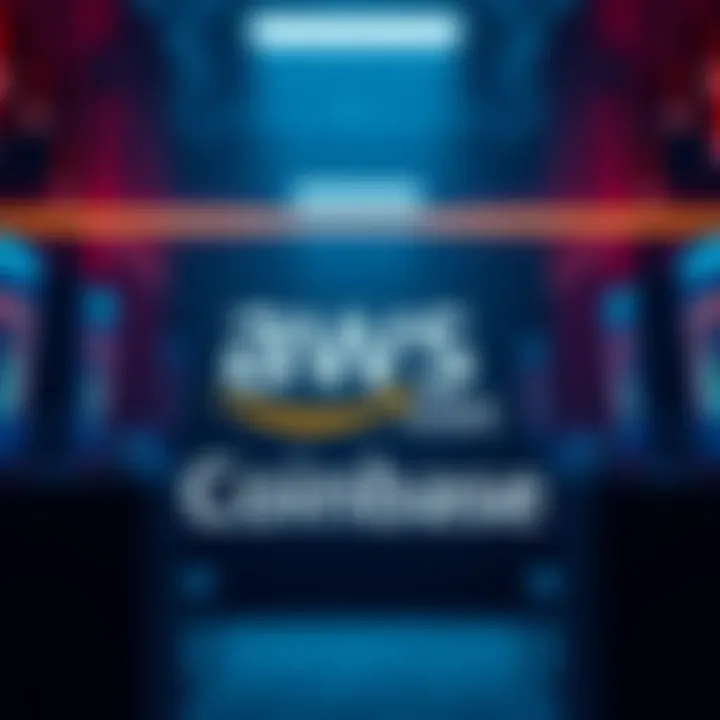 Visual representation of AWS logo with USDC symbol and Coinbase logo, depicting payment integration for AI applications.